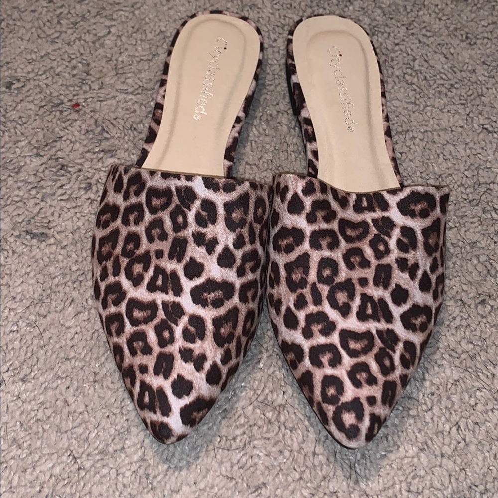 Cheetah Print Mules